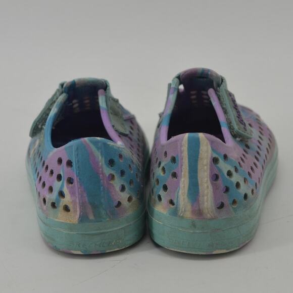 Skechers Guzman Swirl Size 5 Water Shoes Girl Blue Purple - Picture 7 of 13